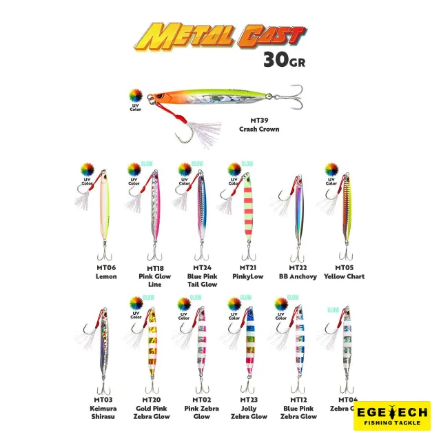 Fujin Metal Cast 30 gr shore jig metal yem