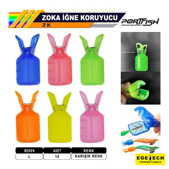 Portfish zoka iğne koruyucu 10'lu karışık renk
