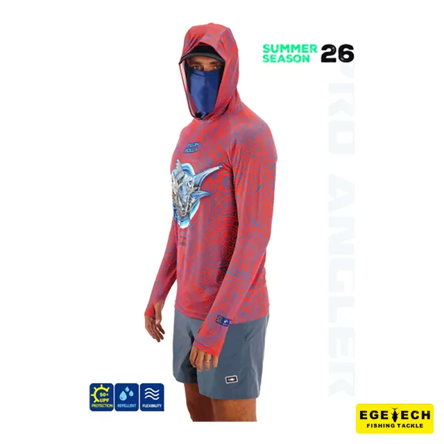 Fujin Pro Angler S26 buff hoodie Swordfish Red