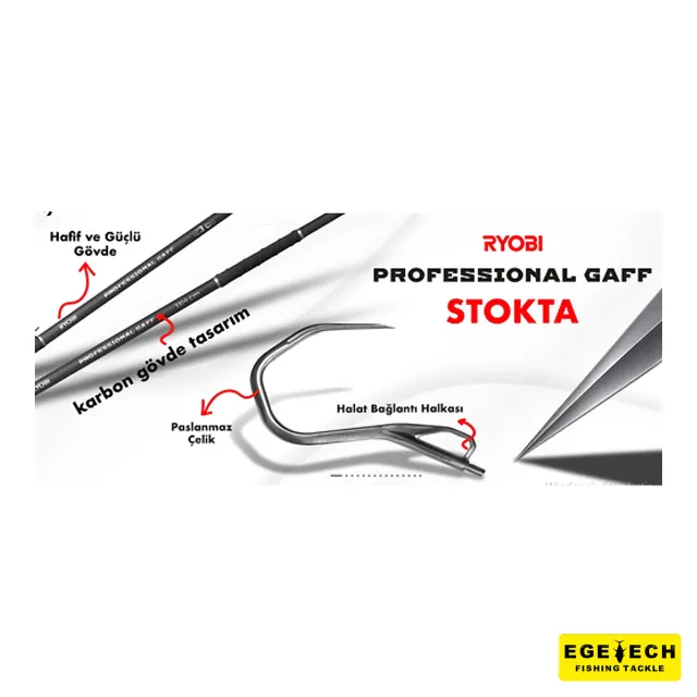 Ryobi Professional Gaff Kakıç karbon saplı tekne avı ekipmanı — alternatif görünüm