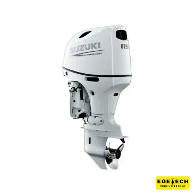 Suzuki DF 115 BTGX beyaz dıştan takma deniz motoru — alternatif görünüm